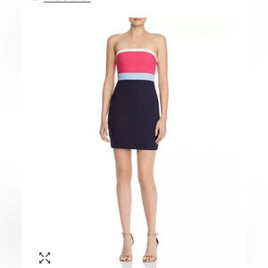 Likely Womens Marena Navy Pull On Strapless Mini Sheath Dress 2